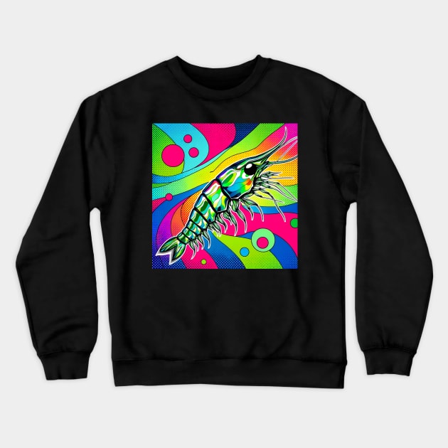 Krill Kaleidoscope Pop Art Tee - Unique Oceanic Life Crewneck Sweatshirt by PawPopArt